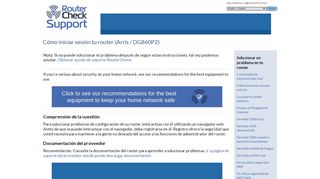 
                            4. Arris / DG860P2 : Login del router - RouterCheck Support