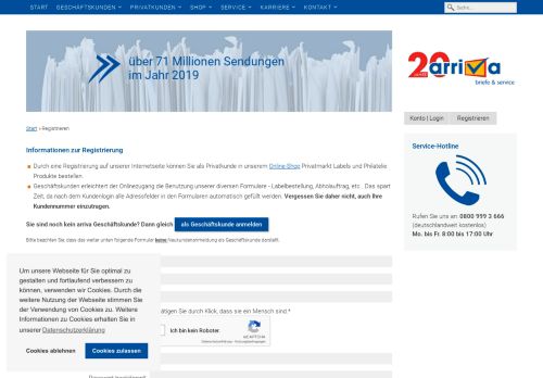 
                            4. arriva gmbh - Registrierung zum Login auf unserer Website