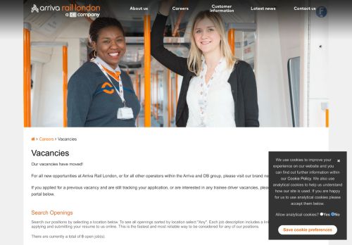 
                            11. Arriva Rail London: Vacancies