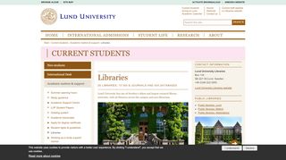 
                            9. arrow Lund University libraries The University has 26 libraries on ...