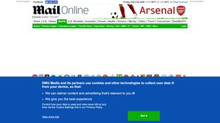 
                            10. Arsenal News and Transfers plus Fixtures and Results | Daily Mail ...