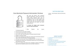 
                            10. Arsip Trik komputer: Cara Membobol Password Administrator Windows