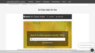 
                            8. Art Sales Index for free - Artinfo24