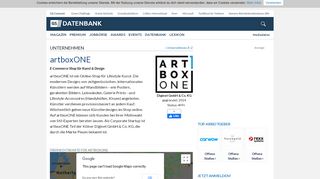
                            11. artboxONE - Unternehmensprofil | Gründerszene