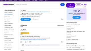 
                            8. Arte de Conversar funciona? | Yahoo Respostas