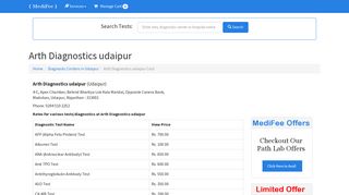 
                            9. Arth Diagnostics udaipur - Udaipur - Medifee