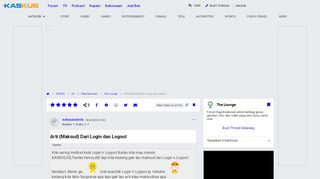 
                            3. Arti (Maksud) Dari Login dan Logout | KASKUS