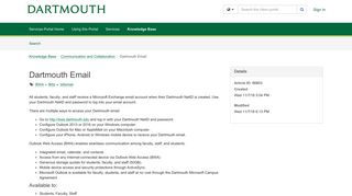 
                            2. Article - Dartmouth Email