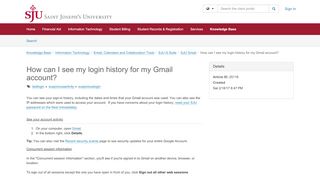 
                            5. Article - How can I see my login hist... - TeamDynamix