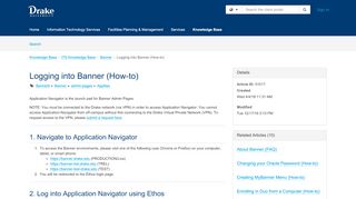 
                            12. Article - Logging into Banner (How-to) - TeamDynamix