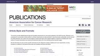 
                            12. Article Style and Format | American Association for Cancer Research