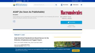 
                            2. Articles ASAP - Macromolecules (ACS Publications) - American ...