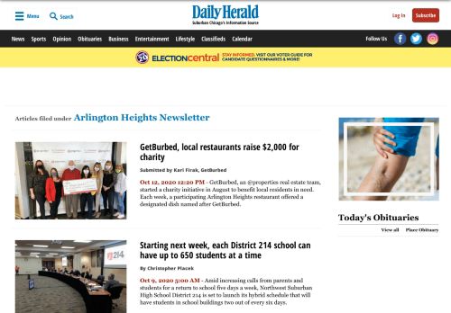 
                            13. Articles filed under Arlington Heights Newsletter - Daily Herald