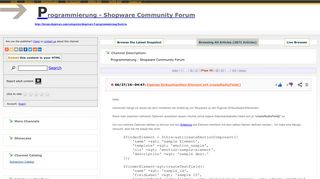 
                            9. Articles on this Page - Programmierung - Shopware Community Forum