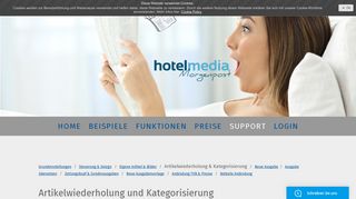 
                            7. Artikelwiederholung / Kategorisierung - Hotelmedia Morgenpost