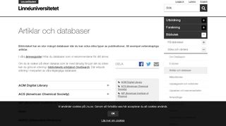 
                            11. Artiklar och databaser - Universitetsbiblioteket | Lnu.se