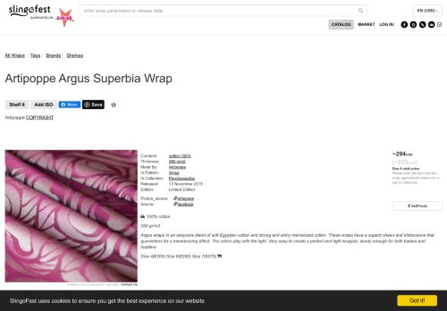 
                            12. Artipoppe Argus Superbia Wrap - SlingoFest