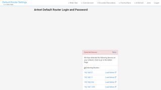 
                            6. Artnet Default Router Login and Password - Clean CSS