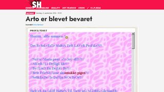 
                            3. Arto er blevet bevaret - Se og Hør