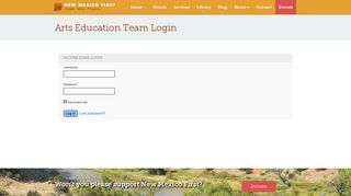 
                            5. Arts Education Team Login - New Mexico First