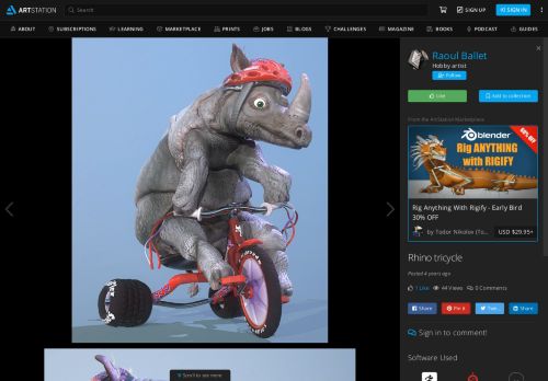 
                            3. ArtStation - Rhino tricycle, Raoul Ballet