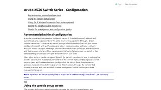 
                            1. Aruba 2530 Switch Series - Configuration - HPE Support Center