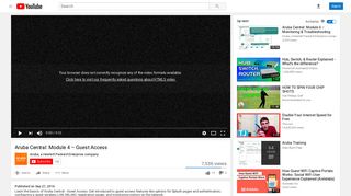 
                            8. Aruba Central: Module 4 – Guest Access - YouTube