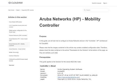 
                            9. Aruba Networks (HP) - Mobility Controller – Help Center