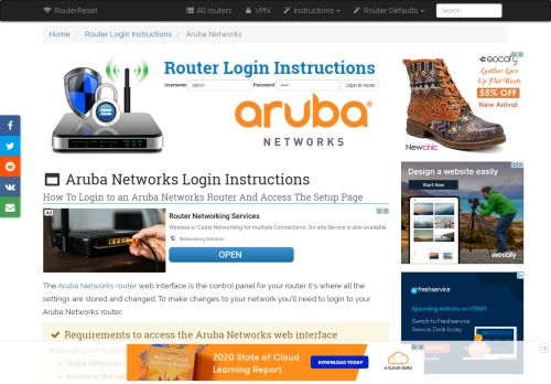 
                            13. Aruba Networks Login: How to Access the Router Settings | RouterReset