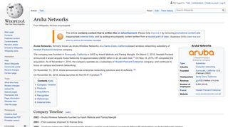 
                            6. Aruba Networks - Wikipedia