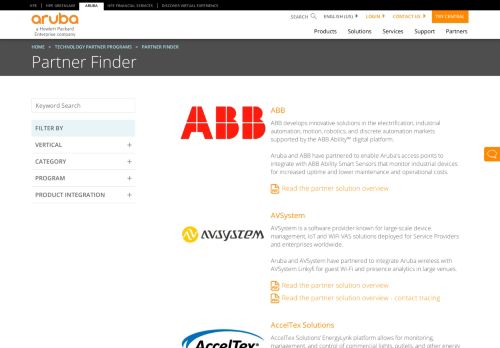 
                            6. Aruba | Security Technology Partners and Program - Aruba Networks