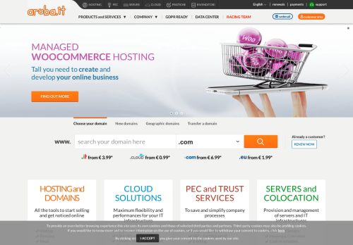 
                            8. Aruba.it: Hosting, Domain, Cloud, E-Security, PEC, Signature, Server