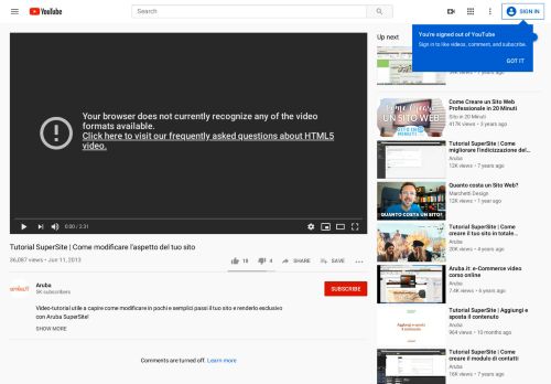 
                            6. Aruba.it SuperSite - Come modificare l'aspetto del tuo sito - YouTube