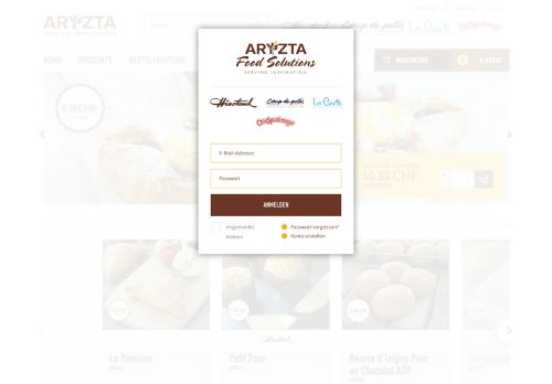 
                            3. Aryzta Shop | Login