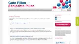 
                            8. arznei-telegramm | Guten Pillen, schlechte Pillen