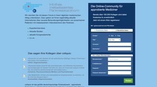 
                            2. Ärztenetzwerk coliquio - Die medizinische Online-Community | coliquio
