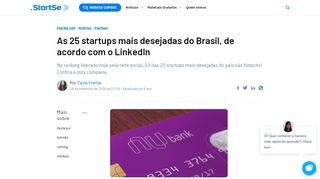 
                            9. As 25 startups mais desejadas do Brasil, de acordo com o LinkedIn
