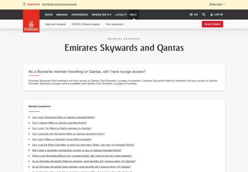 
                            9. As an Emirates Skywards member travelling on the Qantas domestic ...