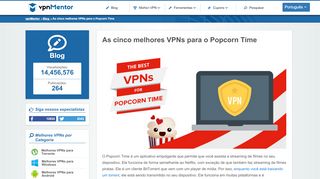 
                            4. As cinco melhores VPNs para o Popcorn Time - vpnMentor