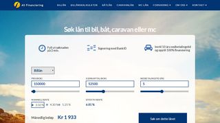 
                            11. AS Financiering: Billån rente fra 3,25 % | Prøv vår lånekalkulator