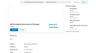 
                            12. AS Privatbank Sucursal em Portugal | LinkedIn