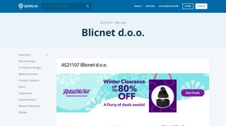 
                            5. AS21107 Blicnet d.o.o. - IPinfo IP Address Geolocation API