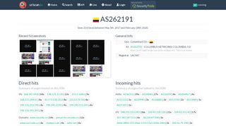 
                            8. AS262191 - COLUMBUS NETWORKS COLOMBIA, CO - urlscan.io