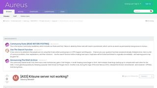 
                            11. [AS3] Kitsune server not working? - Support - Aureus