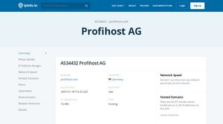
                            13. AS34432 Profihost AG - IPinfo IP Address Geolocation API