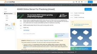 
                            10. AS400 Online Server For Practicing - Stack Overflow