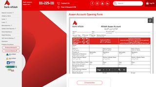 
                            12. Asaan Account Opening Form - Bank Alfalah