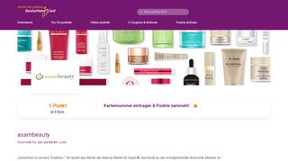 
                            13. Asambeauty online kaufen & Punkte sammeln | DeutschlandCard