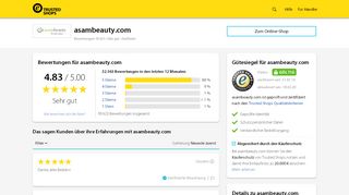 
                            9. asambeauty.com Bewertungen & Erfahrungen | Trusted Shops