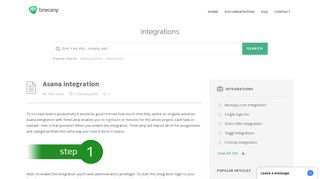 
                            5. Asana integration - TimeCamp Knowledge Base